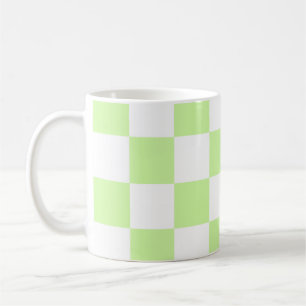 Mug Pastel Green À damiers En vichy Motif