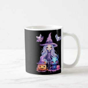 Mug Pastel Halloween Witch Chat Citrouille Pastelcore