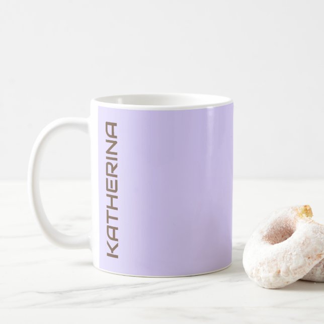Mug Pastel Lavender bleu couleur solide | Personnalisé (Avec donut)
