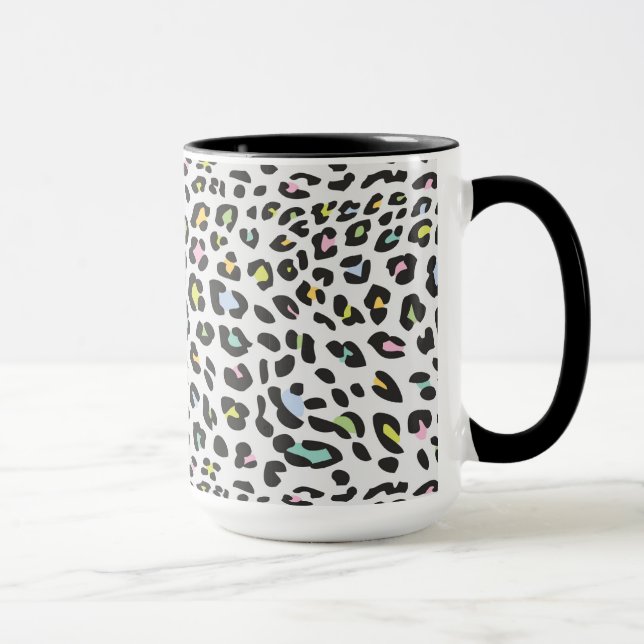 Mug Pastel Leopard Spot Motif (Droite)
