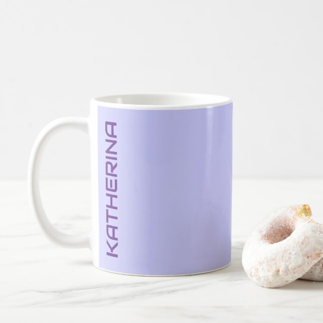 Mug Pastel Periwinkle Couleur Solide Personnalisé (Avec donut)