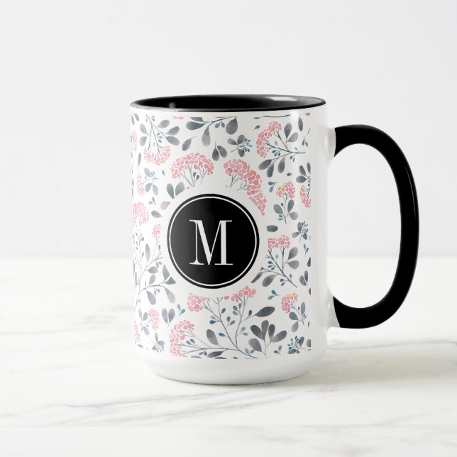 Mug Pastel Pink Aquarelles Motif (Droite)