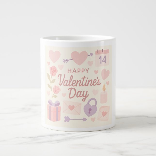Mug pastel pour la Saint-Valentin  (Devant)