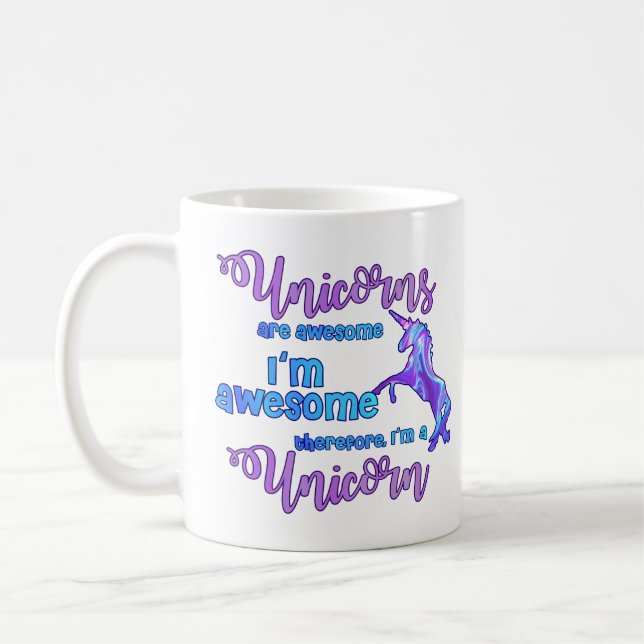 Mug Pastel Rainbow Je suis une licorne (Gauche)