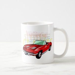 Mug Pastenague de Corvette ou voiture de sport rouge