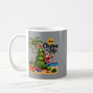 Mug Pastèque d'arbre de Noël Santa de vacances d'été