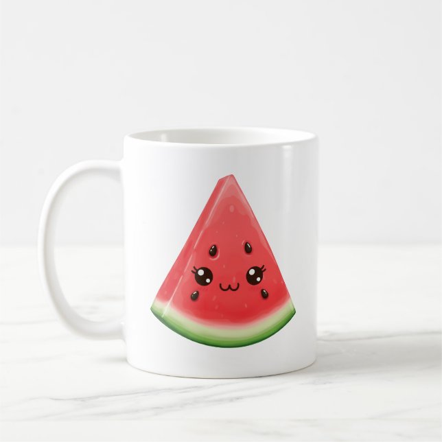 Mug Pastèque Personnalisé Fruit D'été Drôle (Gauche)