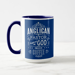Mug Pasteur anglican, inspiré de Dieu et du Café