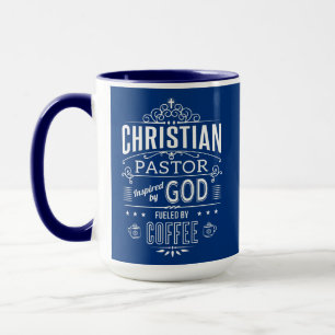 Mug Pasteur chrétien, inspiré de Dieu et du café