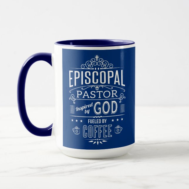 Mug Pasteur épiscopal, inspiré de Dieu et du café (Gauche)
