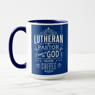Mug Pasteur luthérien inspiré par Dieu et le café