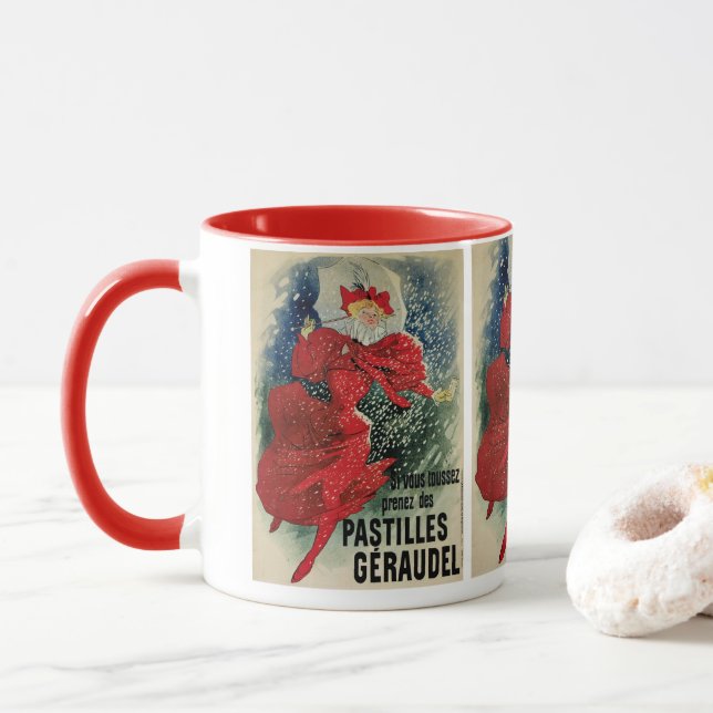 Mug Pastilles Geraudel contre la toux Art Nouveau Vint (Avec donut)