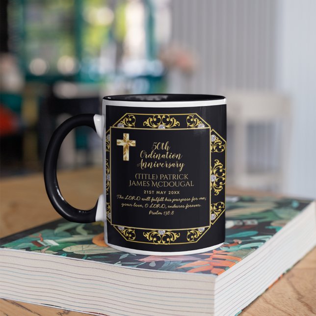 Mug PASTOR Ordination Anniversaire Bible Verse Cadeau  (Créateur téléchargé)