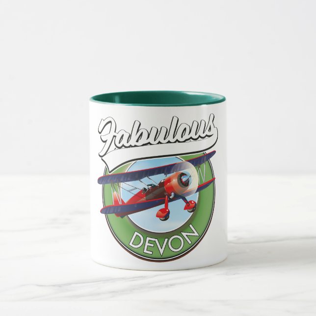 Mug Patch de voyage fabuleux Devon. (Centre)