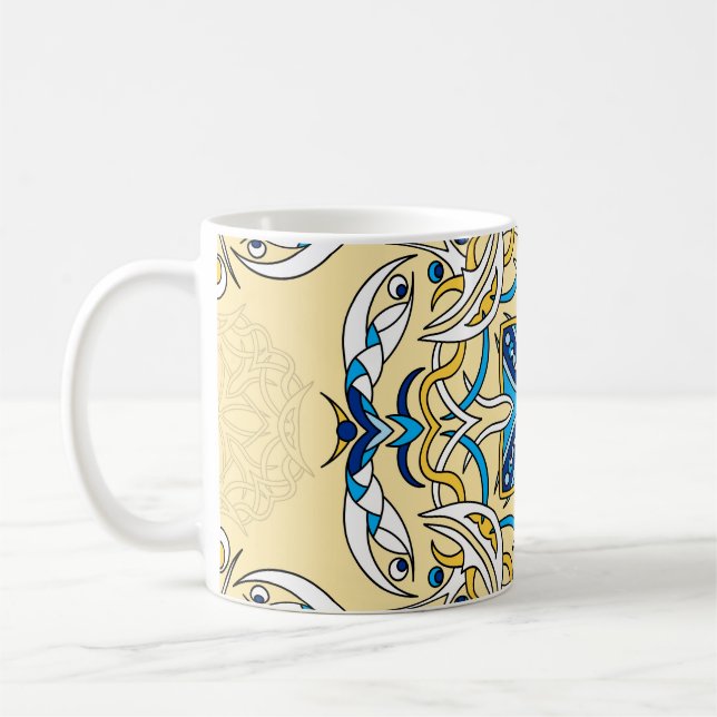 Mug Patchwork Arabe Floral Texture Vintage (Gauche)
