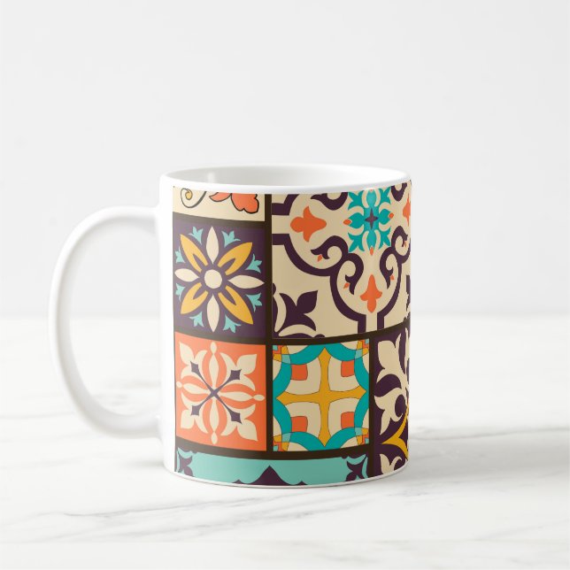 Mug Patchwork coloré Islam Motifs Carrelage (Gauche)
