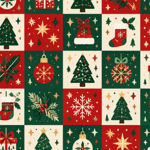 Mug Patchwork de Noël Classique Festif