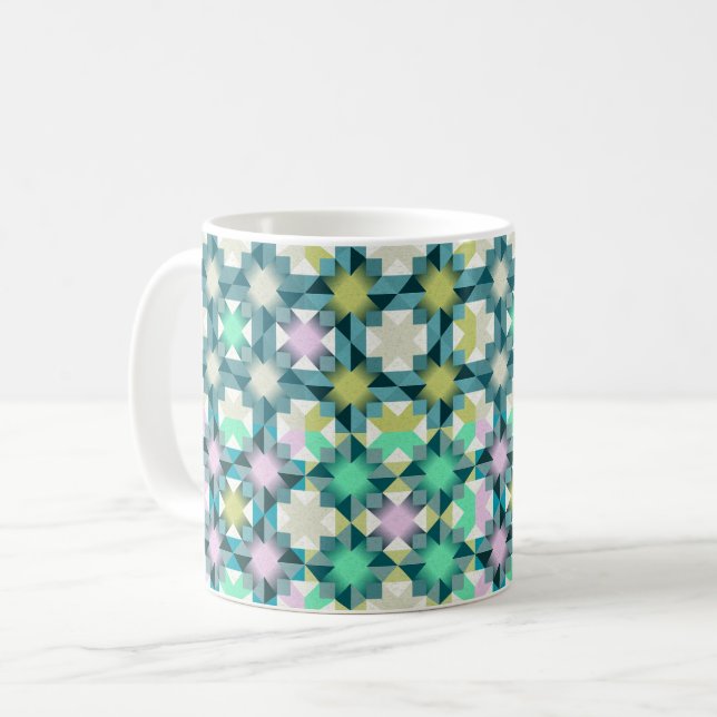 Mug Patchwork des aurores boréales (Devant gauche)