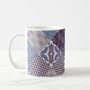 Mug Patchwork Doodle : Boho Vintage sans joint.