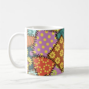 Mug Patchwork Eclectique : Mélange Motif Diverse