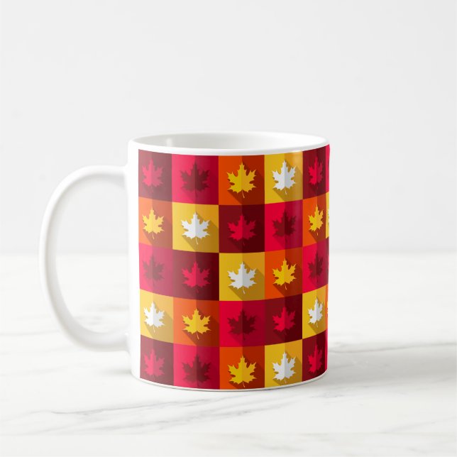 Mug Patchwork Feuilles d'érable d'automne (Gauche)