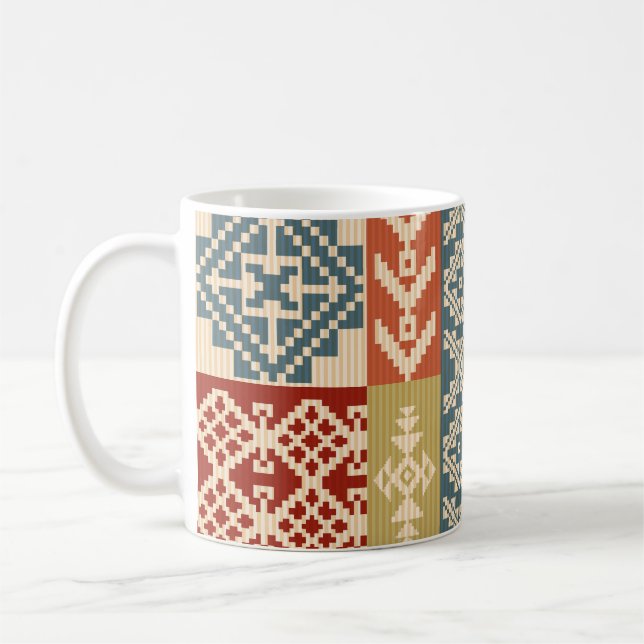 Mug Patchwork géométrique Ethnic Motif sans fil (Gauche)