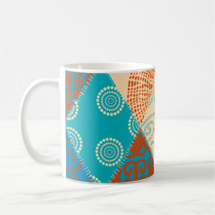 Mug Patchwork indien design vintage sans soudure.