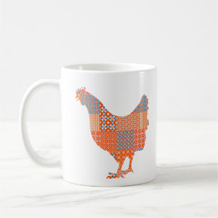 Mug Patchwork Motif Picket ferme animal