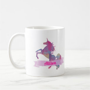 Mug Patchwork rose Pastel Unicorn Silhouette Design Co