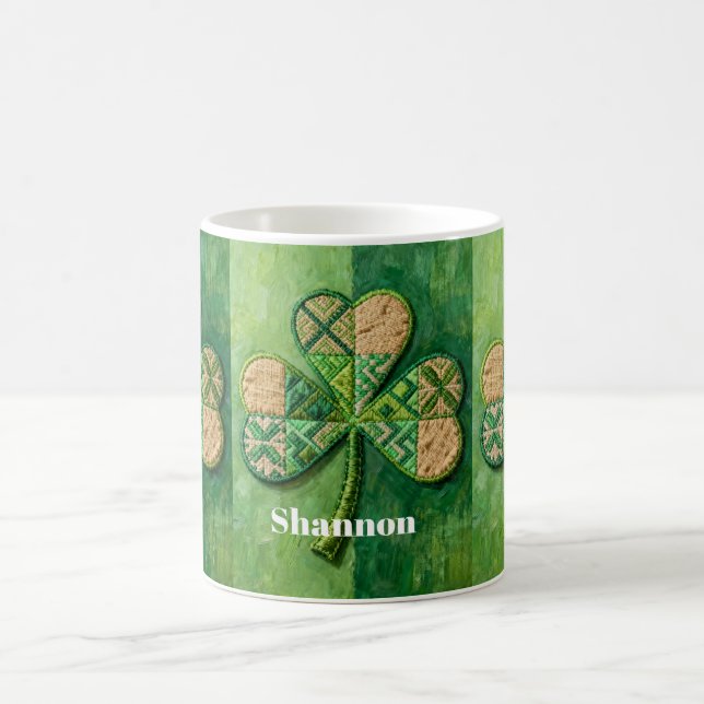 Mug Patchwork Shamrocks Saint-Patrick (Centre)