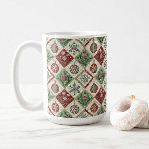 Mug Patchwork vintage Motif de Noël