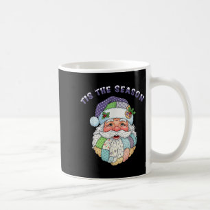 Mug Patchwork visage de Père Noël Noël fillette chic