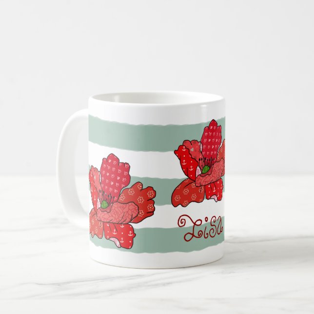 Mug Patchworkpahn Cafeetasse, personnalisée (Devant gauche)