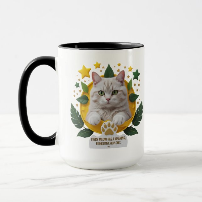 Mug Pâtes célestes - 15 oz de chats (Gauche)