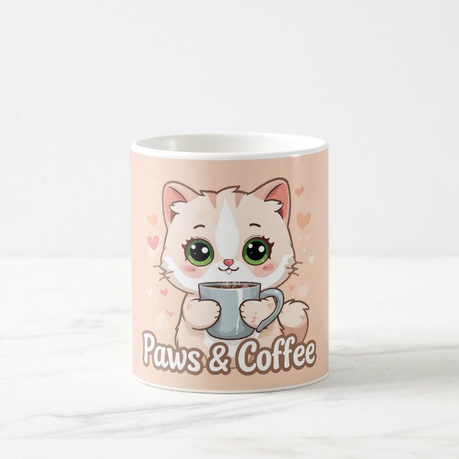 Mug Pâtes, Coeurs et Café Chaud : Le Kawaii Kitty's (Centre)