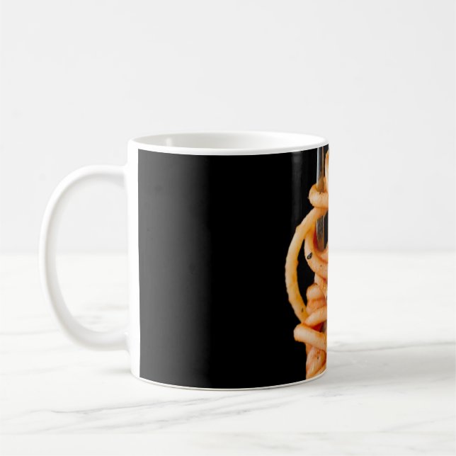 Mug Pâtes filées sur une Fourche, Spaghetti alimentair (Gauche)