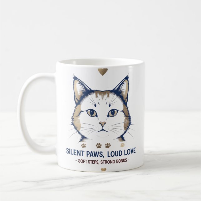 Mug Pâtes silencieuses, Amour bruyant - Louveur classi (Gauche)