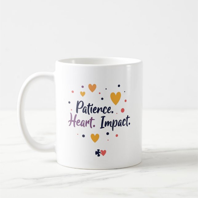Mug Patience. Cœur. Impact. – Édition Enseignant Éduca (Gauche)