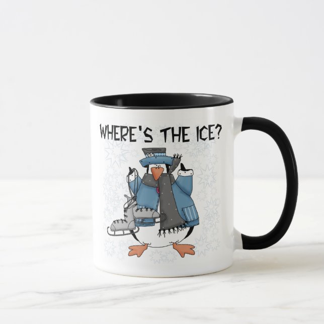 Mug Patinage de glace de pingouin (Droite)