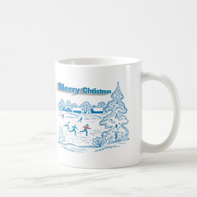 Mug Patinage de glace d'hiver (Droite)