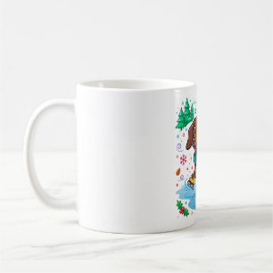 Mug Patinage sur glace de teckel d'hiver Art Chien