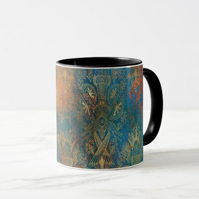 Mug Patine de cuivre sarcelle     (Devant droit)