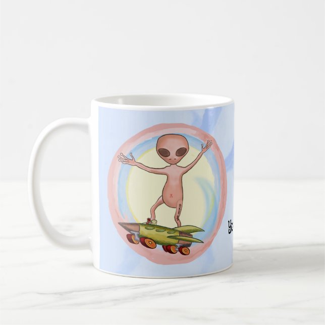 Mug Patineur Alien  (Gauche)