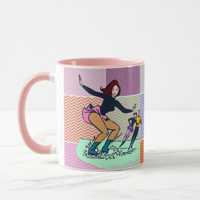 Mug Patineur artistique couleur rose (Gauche)