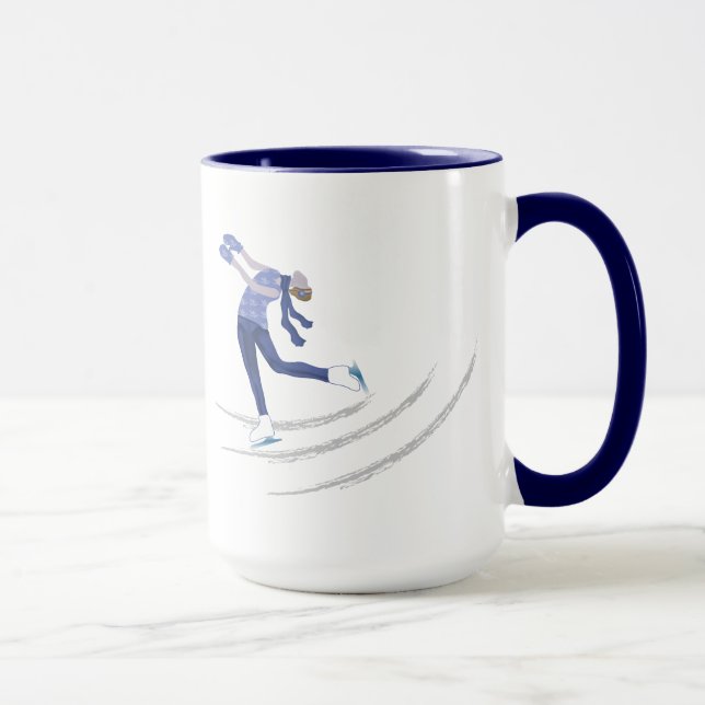 Mug Patineur de glace gracieux (Droite)