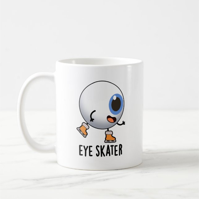 Mug Patineur d'oeil amusant jeu de patinage sur glace (Gauche)