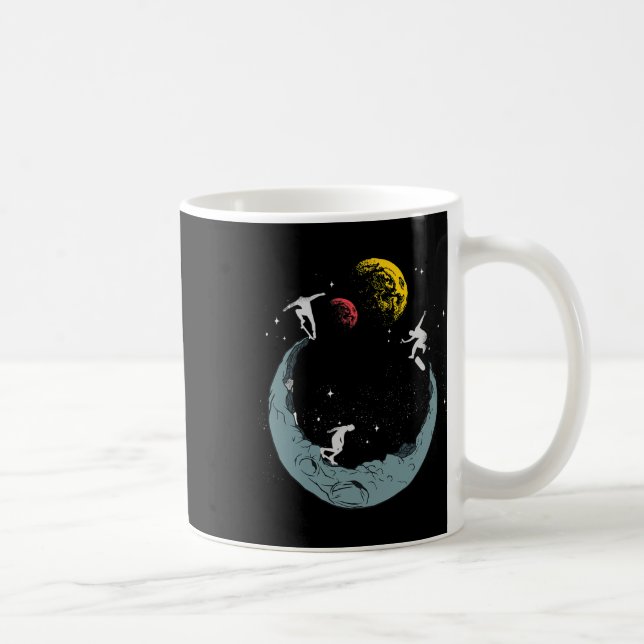 Mug Patineur lunaire patinant - Skateboard  (Droite)
