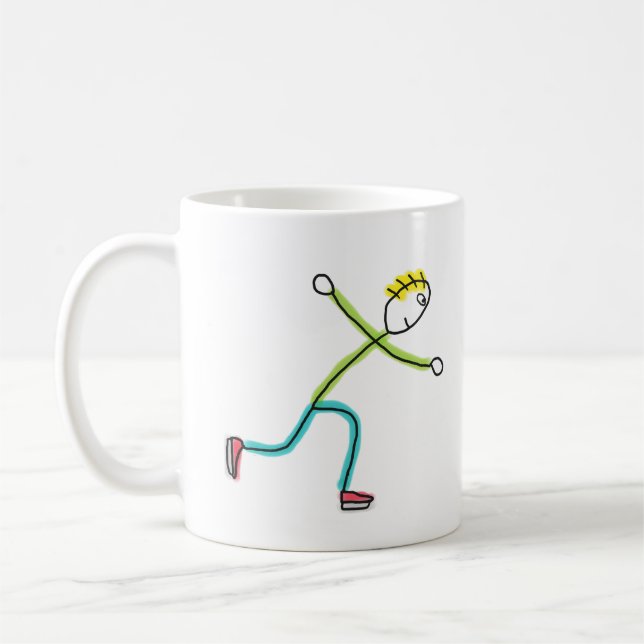 Mug Patineur sur glace en bâtonnets (Gauche)