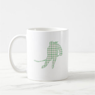 Mug Patineuse de hockey Silhouette Green Plaid