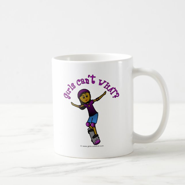 Mug Patineuse noire avec casque (Droite)